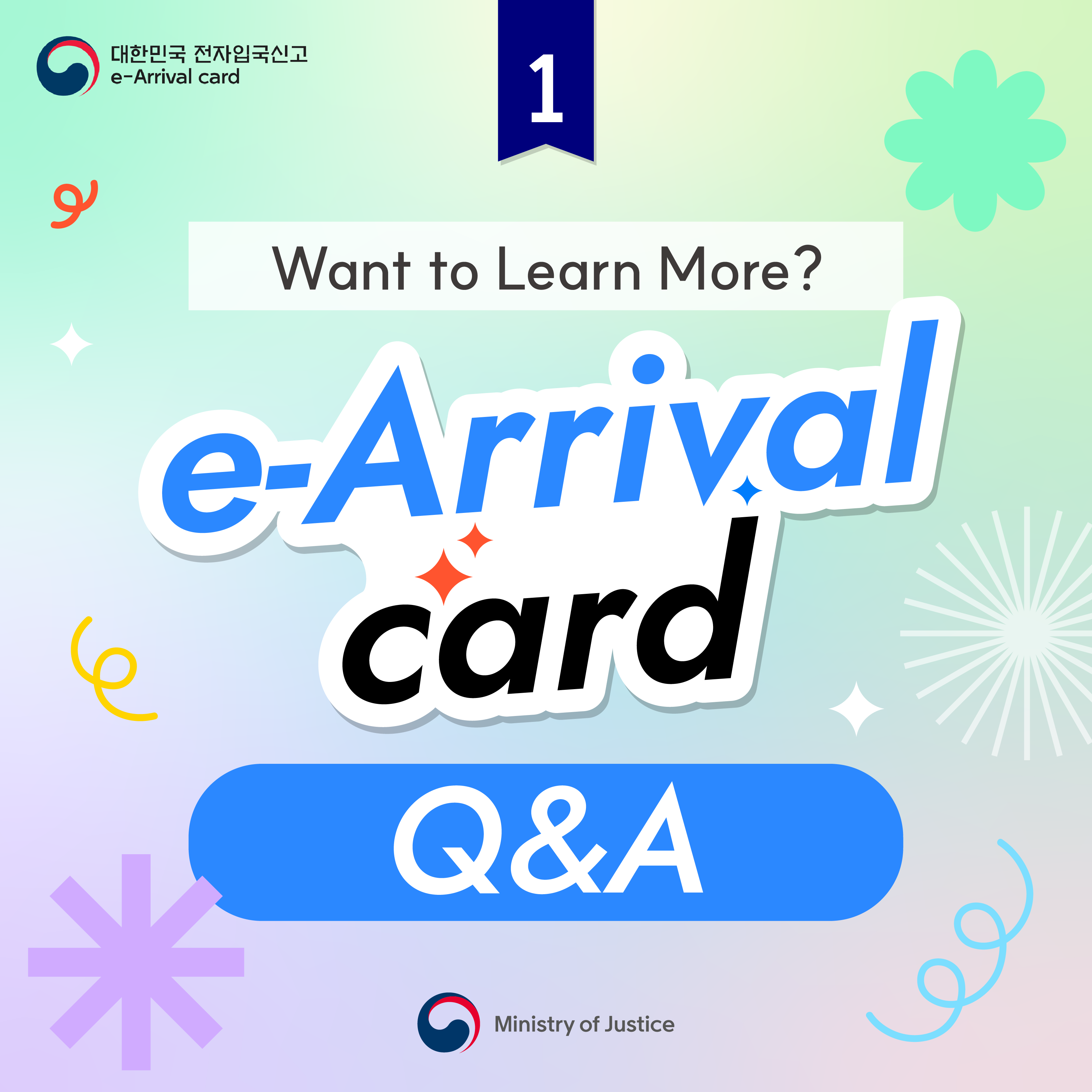 Page 1. Want to Learn More? e-Arrival card Q&A 1.