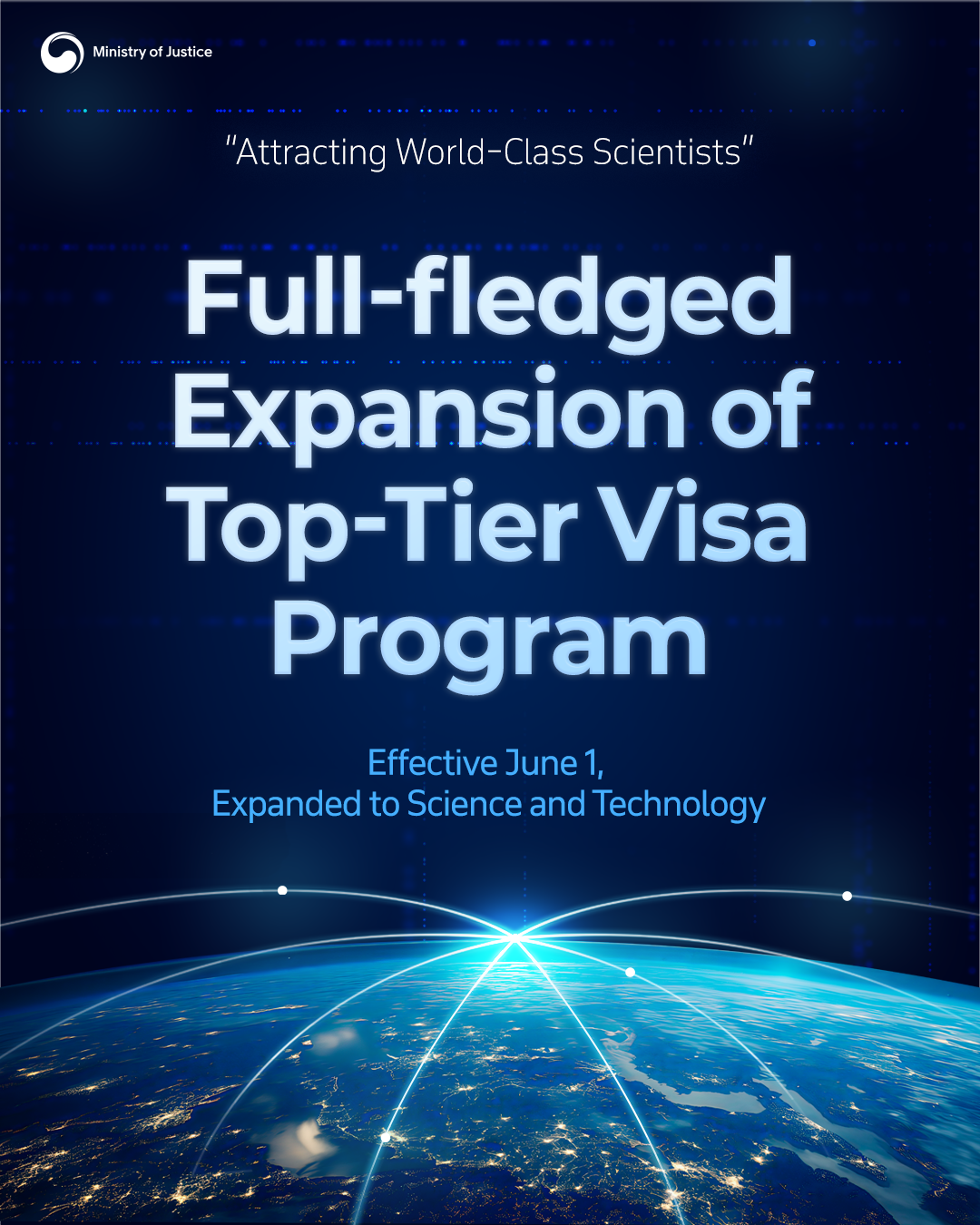 page1. “Attracting World-Class Scientists” <Full-fledged Expansion of Top-Tier Visa Program> (Effective June 1, Expanded to Science and Technology).